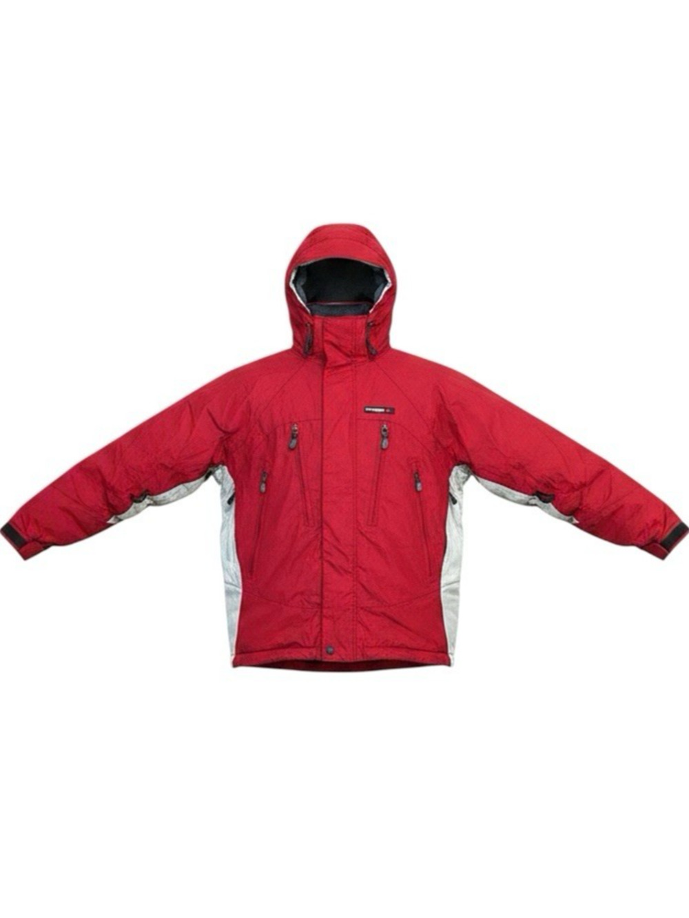 VNTG Abercrombie & Fitch A/92 Ski Jacket Mens M Red Fleece Lined Broken Zipper